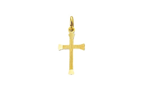 Hanger, 14krt.goud kruisje (17,5x10mm.) - 19307