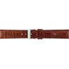 Horlogeband, 18mm - L.Bruin - Gevuld - met Stiksel - Alligator print - 19595 Horlogeband, 18mm - L.Bruin - Gevuld - met Stiksel - Alligator print - 19595