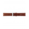 Horlogeband, 18mm - L.Bruin - Gevuld - met Stiksel - Alligator print - 19595 Horlogeband, 18mm - L.Bruin - Gevuld - met Stiksel - Alligator print - 19595