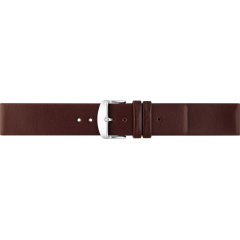 Horlogeband, 18mm - L.Bruin - Plat - Parallel - echt Kalfsleer - 19598