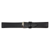 Horlogeband, 18mm - zwart - plat - echt Kalfsleer XL - 19681