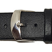 Horlogeband, 18mm - zwart - plat - echt Kalfsleer XL - 19681