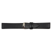 Horlogeband, 18mm - zwart - plat - echt Kalfsleer XL - 19681