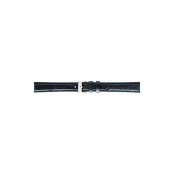 EXTRA LONG alligator print calf leather watch strap, mat. With strong case and buckle connection, stitchinged loop and stainless steel buckle. This watch strap has soft leather lining and is super flexible. - 21935