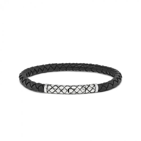 Silk Armband, model 427BLK (breedte: 5mm.- lengte 21cm.) - 19715 Silk Armband, model 427BLK (breedte: 5mm.- lengte 21cm.) - 19715
