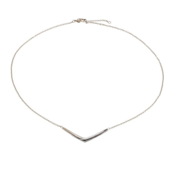 Boccia Collier, Titanium Model 08046-03 met 3xdiamant 0,045ct.(lengte:40-45cm.) - 19763