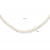 Collier, zoetwaterparel 5,5mm. m/zilveren sluiting (lengte: 42-46cm.) - 16651