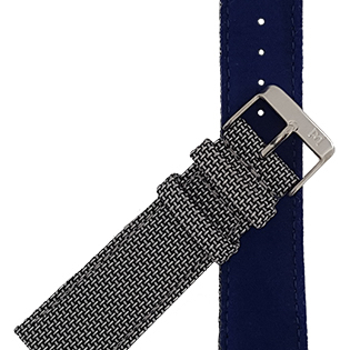 Horlogeband, 22mm - Grijs - Nylon (Kevlar Velvet) - 19929
