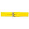 Horlogeband, Geel - 18mm. - Flexibele Silicone band met RVS gesp. - 19900