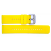 Horlogeband, Geel - 22mm. - Flexibele Silicone band met RVS gesp. - 19902