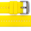 Horlogeband, Geel - 22mm. - Flexibele Silicone band met RVS gesp. - 19902