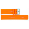 Horlogeband, Oranje - 18mm. - Flexibele Silicone band met RVS gesp. - 19903