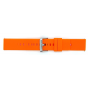 Horlogeband, Oranje - 20mm. - Flexibele Silicone band met RVS gesp. - 19904