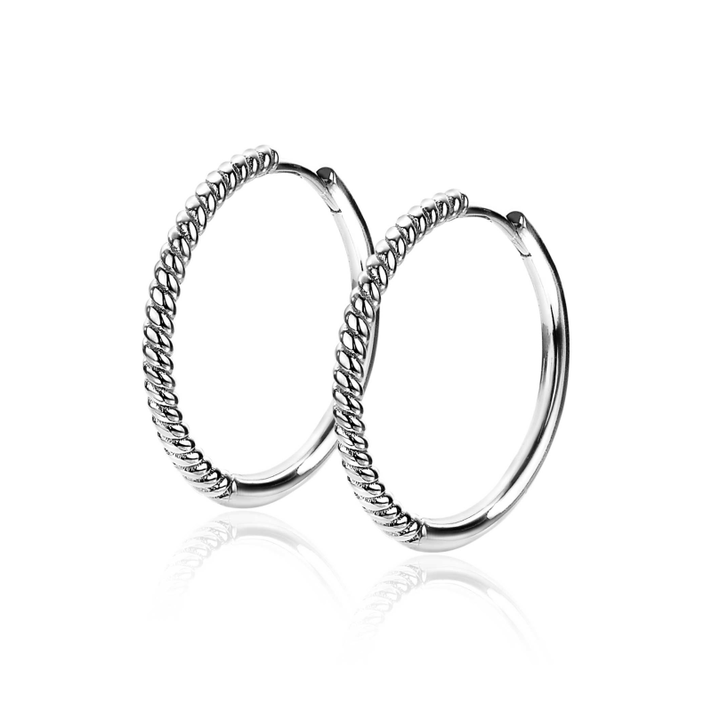 Zinzi Oorringen, model ZIO2129 (25x2mm) - 20008 Zinzi Oorringen, model ZIO2129 (25x2mm) - 20008