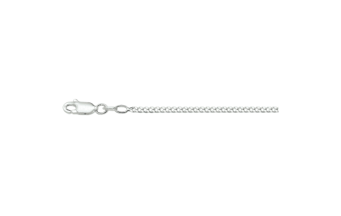 Collier, zilver gourmetschakel (80cm.) - 20027