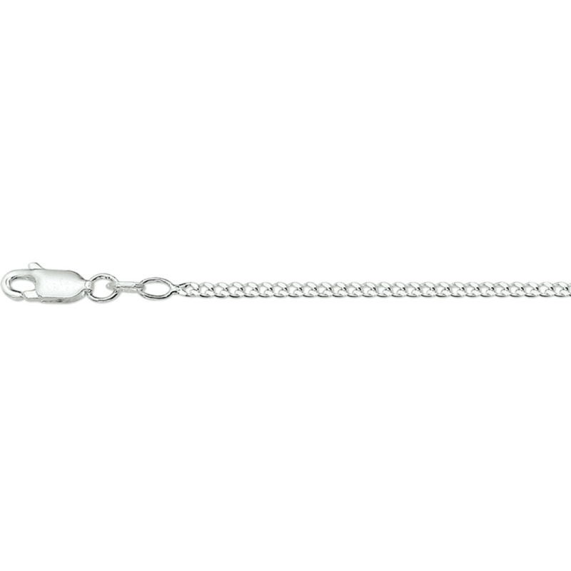 Collier, zilver gourmetschakel (80cm.) - 20027