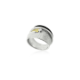 AUDAR Ring, model 1916. zilver met 18 krt.goud en diamant 0,012ct. - 20113