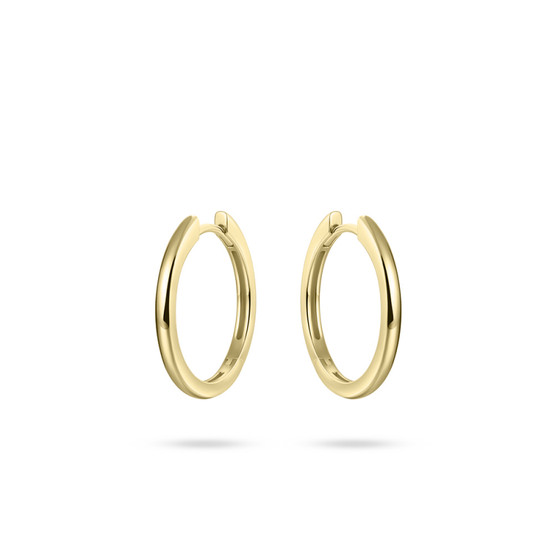 Oorringen, zilver geel verguld (2x22mm) - 20121