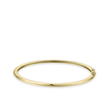 Bangle, 14krt.goud halfrond (breedte: 2,5mm.) D=60mm. - 20125