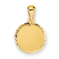Hanger 14krt.goud graveerplaatje (12mm.) - 20227