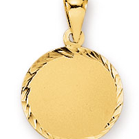 Hanger 14krt.goud graveerplaatje (12mm.) - 20227 Hanger 14krt.goud graveerplaatje (12mm.) - 20227