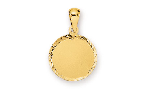 Hanger 14krt.goud graveerplaatje (12mm.) - 20227