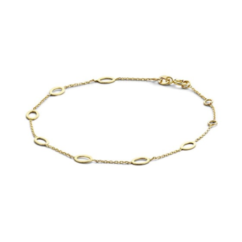 Jackie Armband, 14krt.goud Bahia Oval (lengte: 17,5-19cm.) - 20255