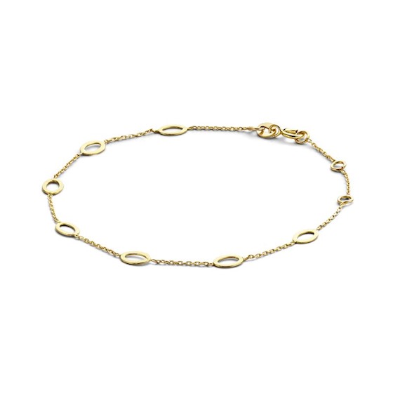 Jackie Armband, 14krt.goud Bahia Oval (lengte: 17,5-19cm.) - 20255