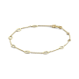 Jackie Armband, 14krt.goud Bahia Oval (lengte: 17,5-19cm.) - 20255
