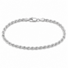 Armband, zilver koordschakel 3mm. (lengte: 18cm.) - 16762