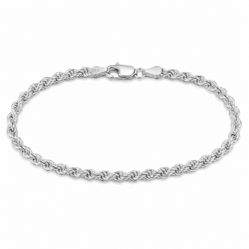 Armband, zilver koordschakel 3mm. (lengte: 18cm.) - 16762 Armband, zilver koordschakel 3mm. (lengte: 18cm.) - 16762