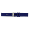 Horlogeband, Navy Blue - 20mm. - Flexibele Silicone band met RVS gesp. - 19907