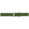 Horlogeband, Groen - 20mm. - Flexibele Silicone band met RVS gesp. - 19910