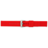 Horlogeband, Rood - 18mm. - Flexibele Silicone band met RVS gesp. - 19912