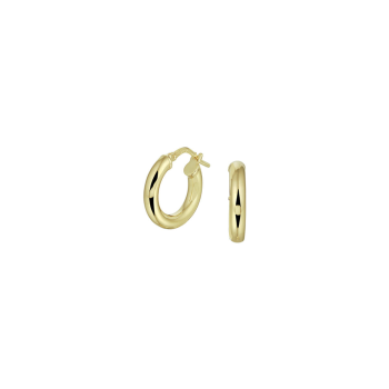 Oorringen, 14 karaat goud met een kern van 925 zilver.(16x3mm.) - 19944