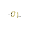 Oorringen, 14 karaat goud met een kern van 925 zilver.(16x3mm.) - 19944