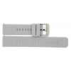 Horlogeband, Grijs - 20mm. - Flexibele Silicone band met RVS gesp. - 19919