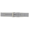 Horlogeband, Grijs - 22mm. - Flexibele Silicone band met RVS gesp. - 19920