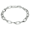 Armband, zilver gerhodineerd ovale schakel (lengte: 19cm.) - 19948