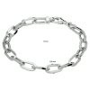 Armband, zilver gerhodineerd ovale schakel (lengte: 19cm.) - 19948