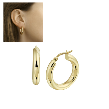 Oorringen, 14krt.goud (22x4mm.) - 20235 Oorringen, 14krt.goud (22x4mm.) - 20235