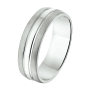Amorio Ring, zilver gerhodineerd breedte 6.5mm.  (maat 20,5)  GLADDE RING - 20274