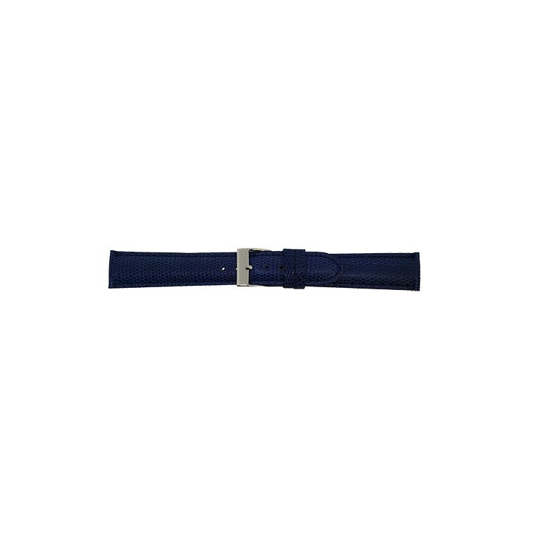 calf leather watch strap with fine lizard print and nubuck lining. This semi padded watch strap is soft and has a stainless steel buckle. - 20307