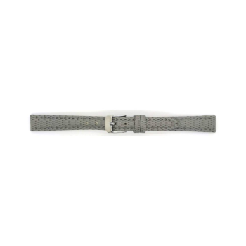 calf leather watch strap with fine lizard print and nubuck lining. This semi padded watch strap is soft and has a stainless steel buckle. - 20307