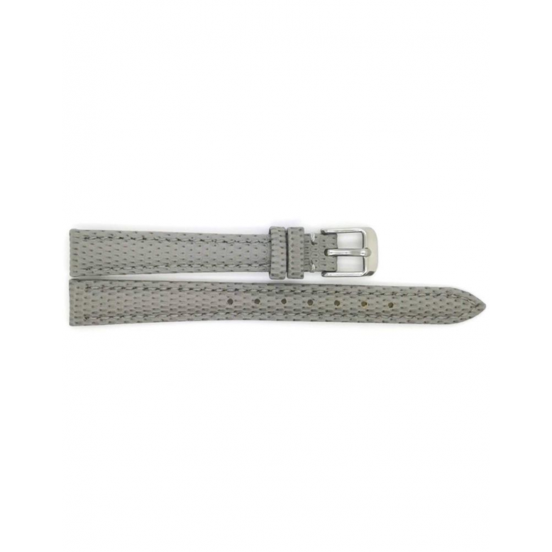 calf leather watch strap with fine lizard print and nubuck lining. This semi padded watch strap is soft and has a stainless steel buckle. - 20307
