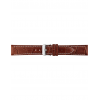 Alligator print calf leather strap, mat. With strong case and buckle connection, stitched loop and stainless steel buckle. This strap has soft leather lining and is super flexible. White stitching - 20304