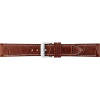 Alligator print calf leather strap, mat. With strong case and buckle connection, stitched loop and stainless steel buckle. This strap has soft leather lining and is super flexible. White stitching - 20304 Alligator print calf leather strap, mat. With strong case and buckle connection, stitched loop and stainless steel buckle. This strap has soft leather lining and is super flexible. White stitching - 20304