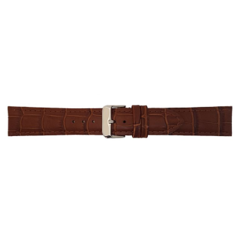 Horlogeband 14mm Bruin Krokodillenprint - 20306