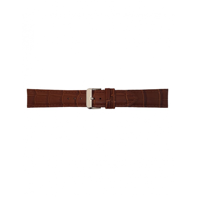 Horlogeband 14mm Bruin Krokodillenprint - 20306