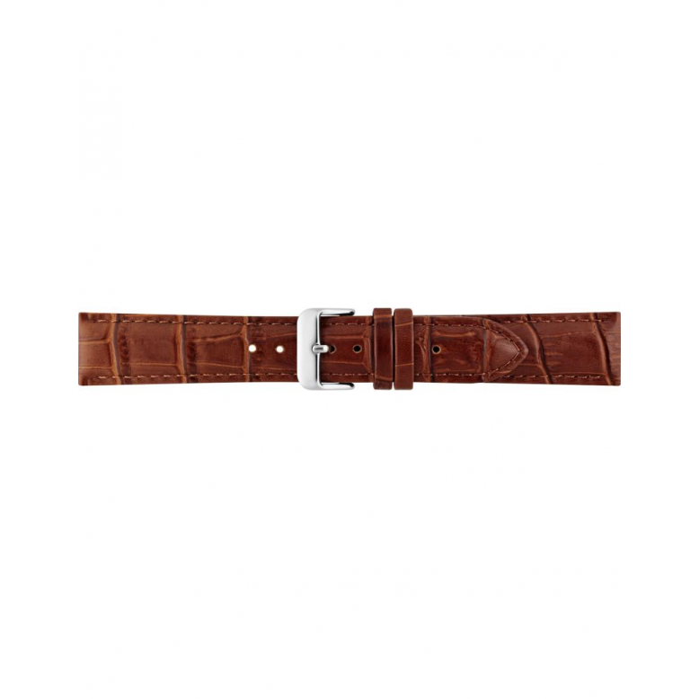 Horlogeband 14mm Bruin Krokodillenprint - 20306